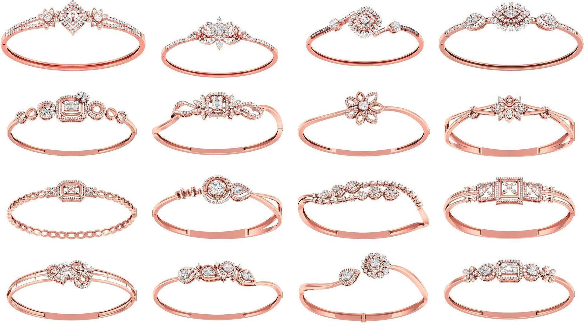 1200 Diamond Bracelet 3d models renders details 3D Model Collection_17