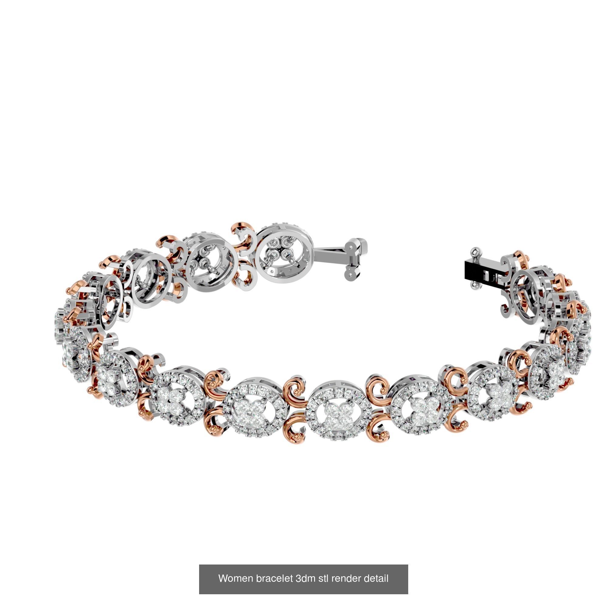 1200 Diamond Bracelet 3d models renders details 3D Model Collection_140