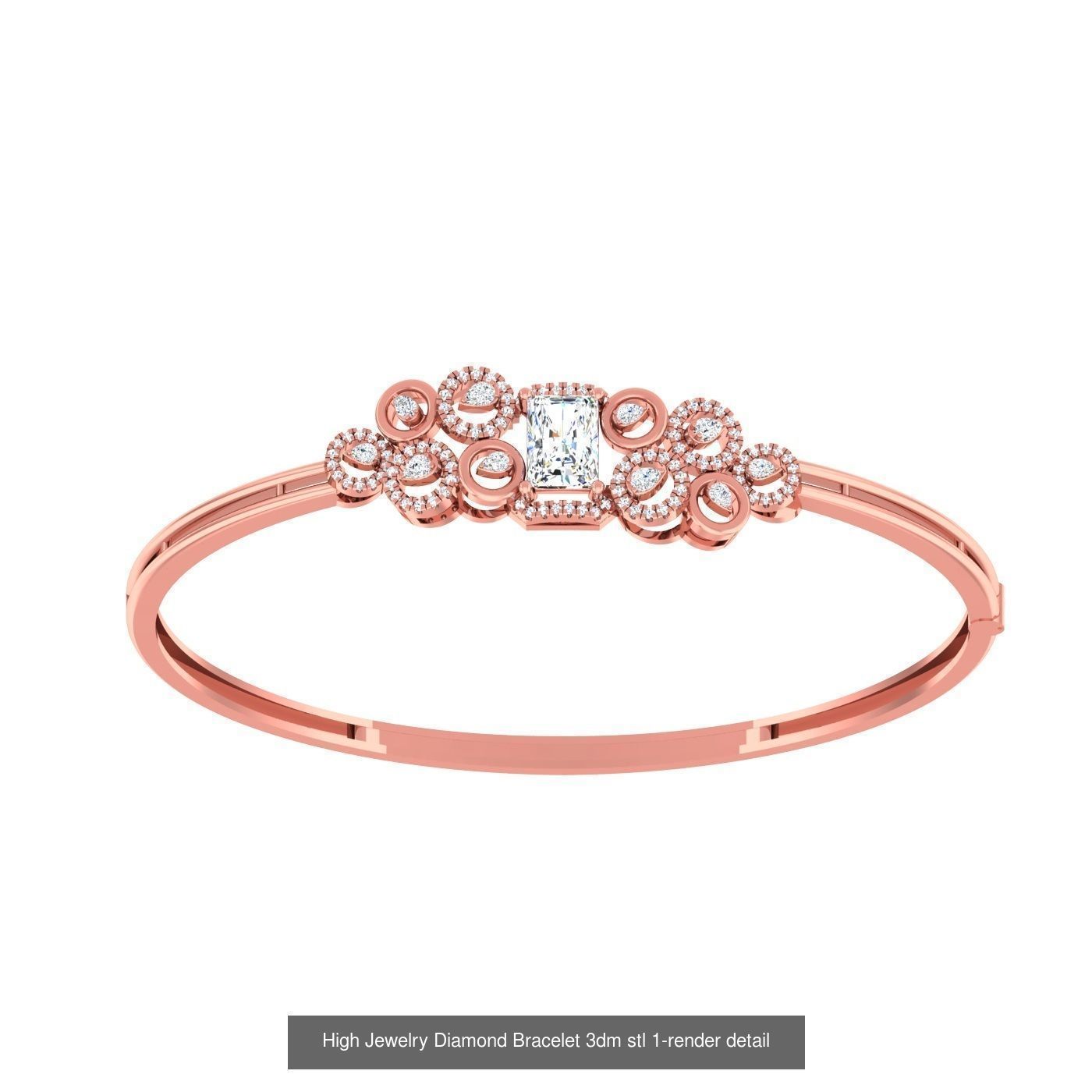 1200 Diamond Bracelet 3d models renders details 3D Model Collection_156