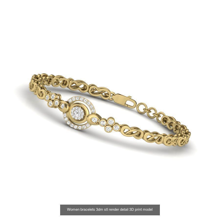 1200 Diamond Bracelet 3d models renders details 3D Model Collection_77