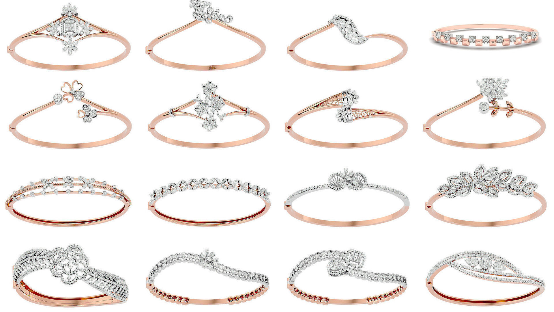 1200 Diamond Bracelet 3d models renders details 3D Model Collection_12