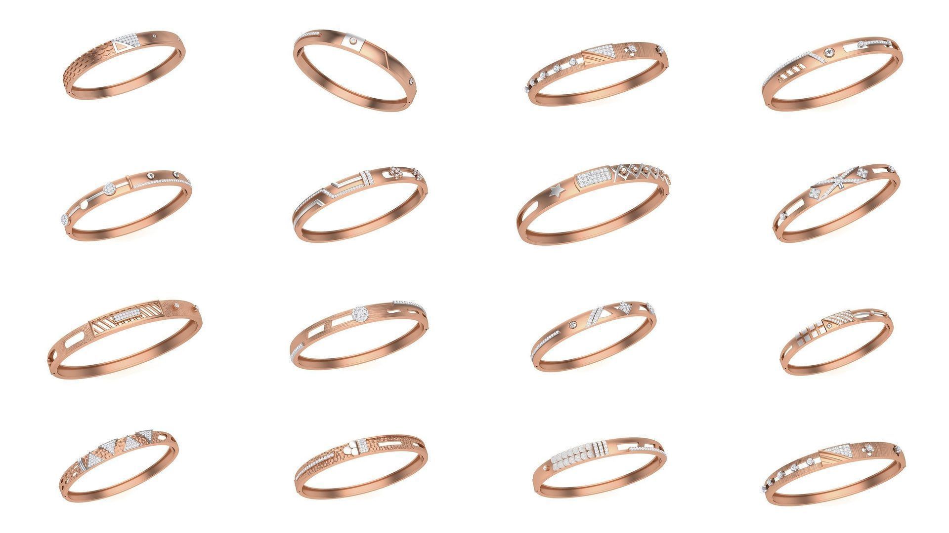 1200 Diamond Bracelet 3d models renders details 3D Model Collection_25