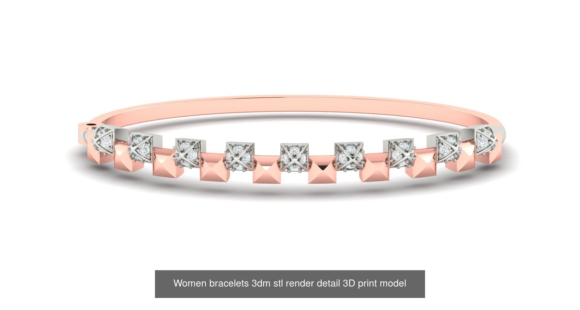 1200 Diamond Bracelet 3d models renders details 3D Model Collection_110