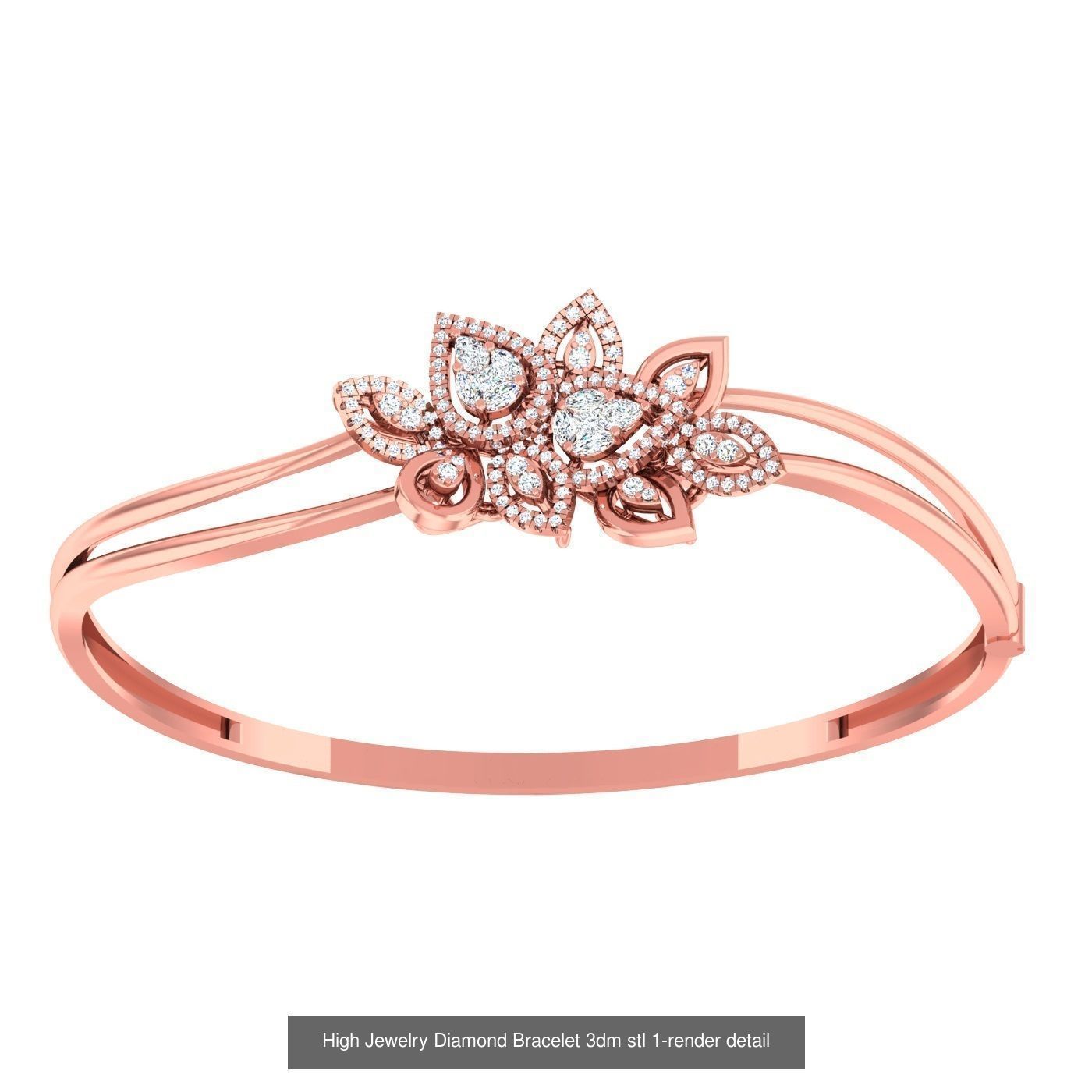 1200 Diamond Bracelet 3d models renders details 3D Model Collection_159
