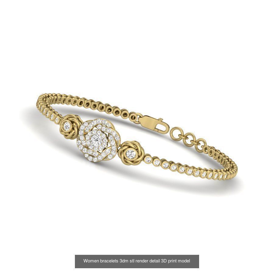 1200 Diamond Bracelet 3d models renders details 3D Model Collection_76