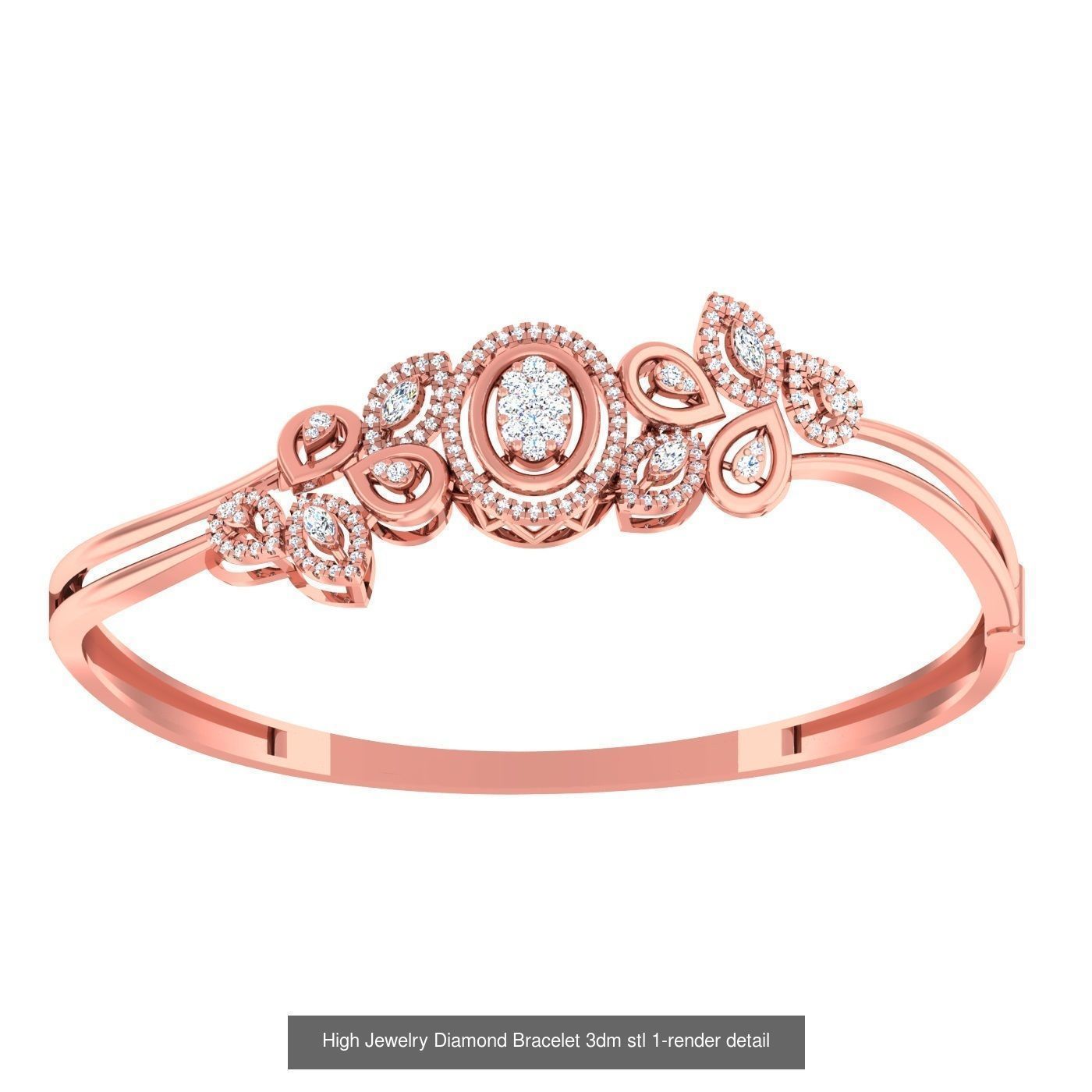 1200 Diamond Bracelet 3d models renders details 3D Model Collection_157