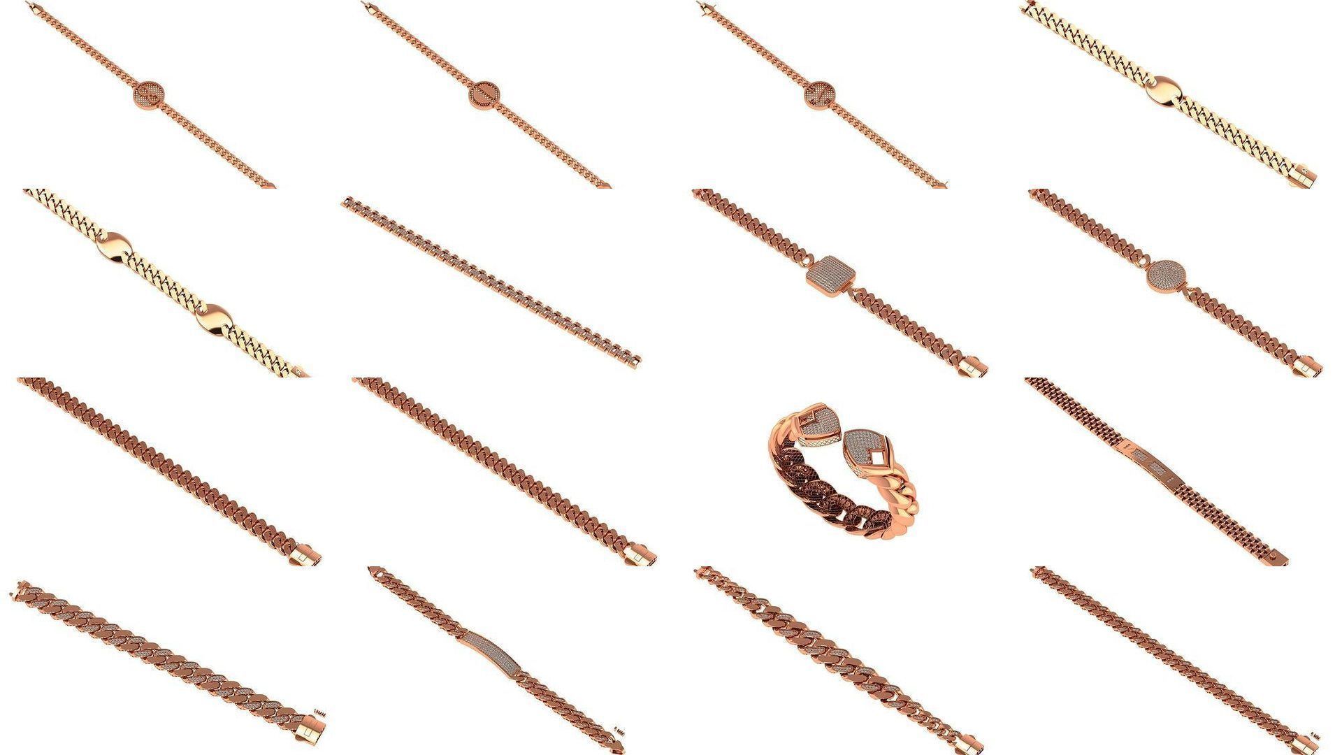 1200 Diamond Bracelet 3d models renders details 3D Model Collection_62