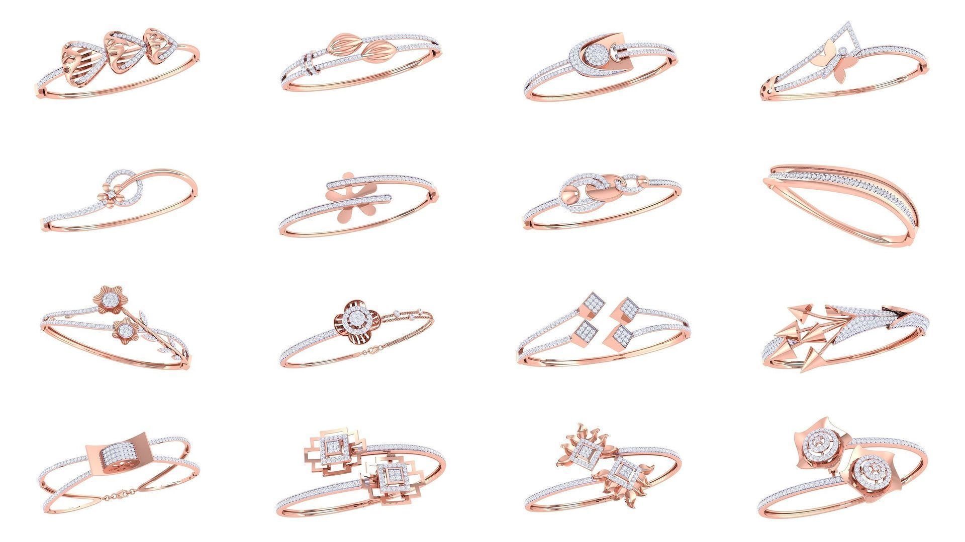 1200 Diamond Bracelet 3d models renders details 3D Model Collection_52