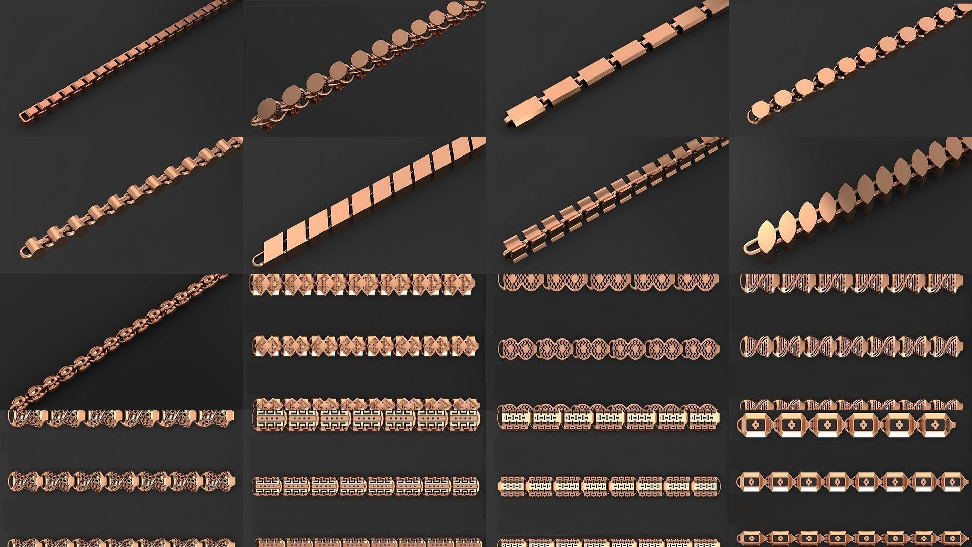 1200 Diamond Bracelet 3d models renders details 3D Model Collection_73
