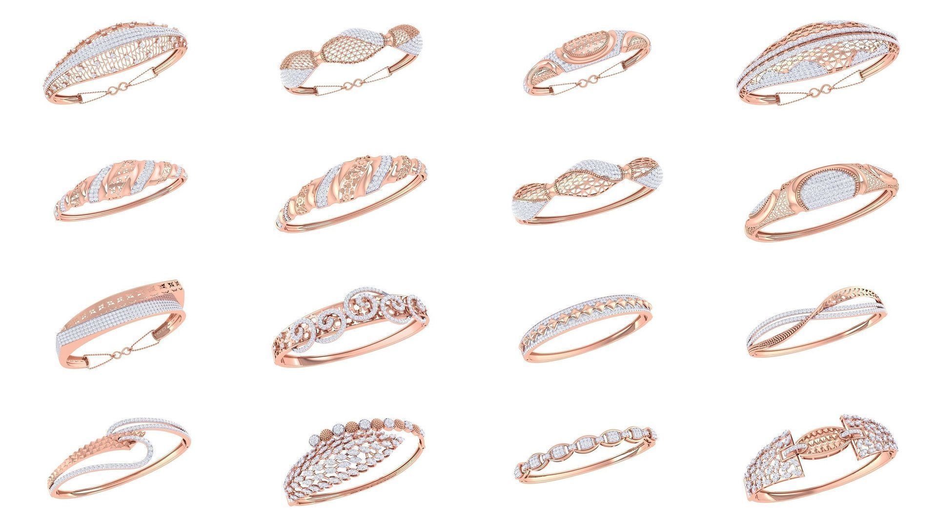1200 Diamond Bracelet 3d models renders details 3D Model Collection_30