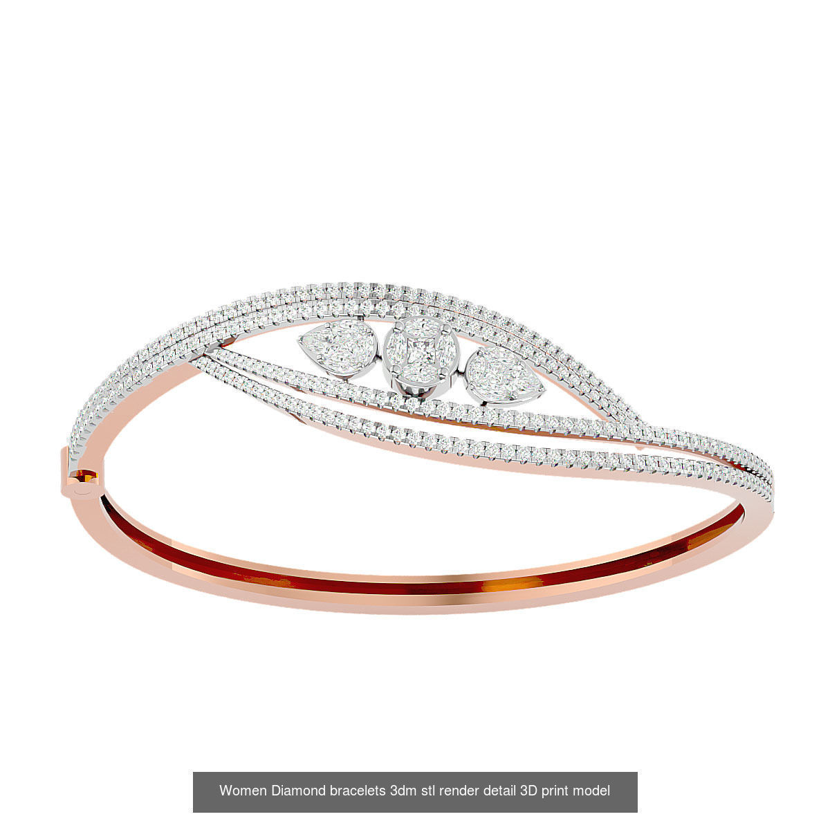 1200 Diamond Bracelet 3d models renders details 3D Model Collection_122