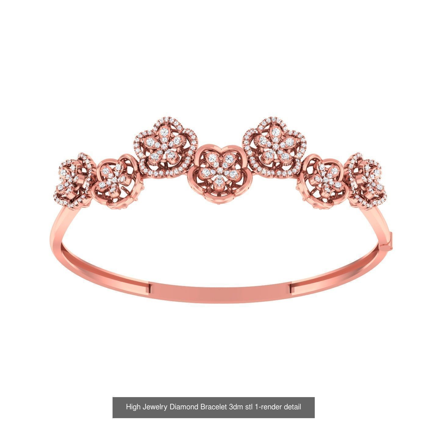 1200 Diamond Bracelet 3d models renders details 3D Model Collection_155