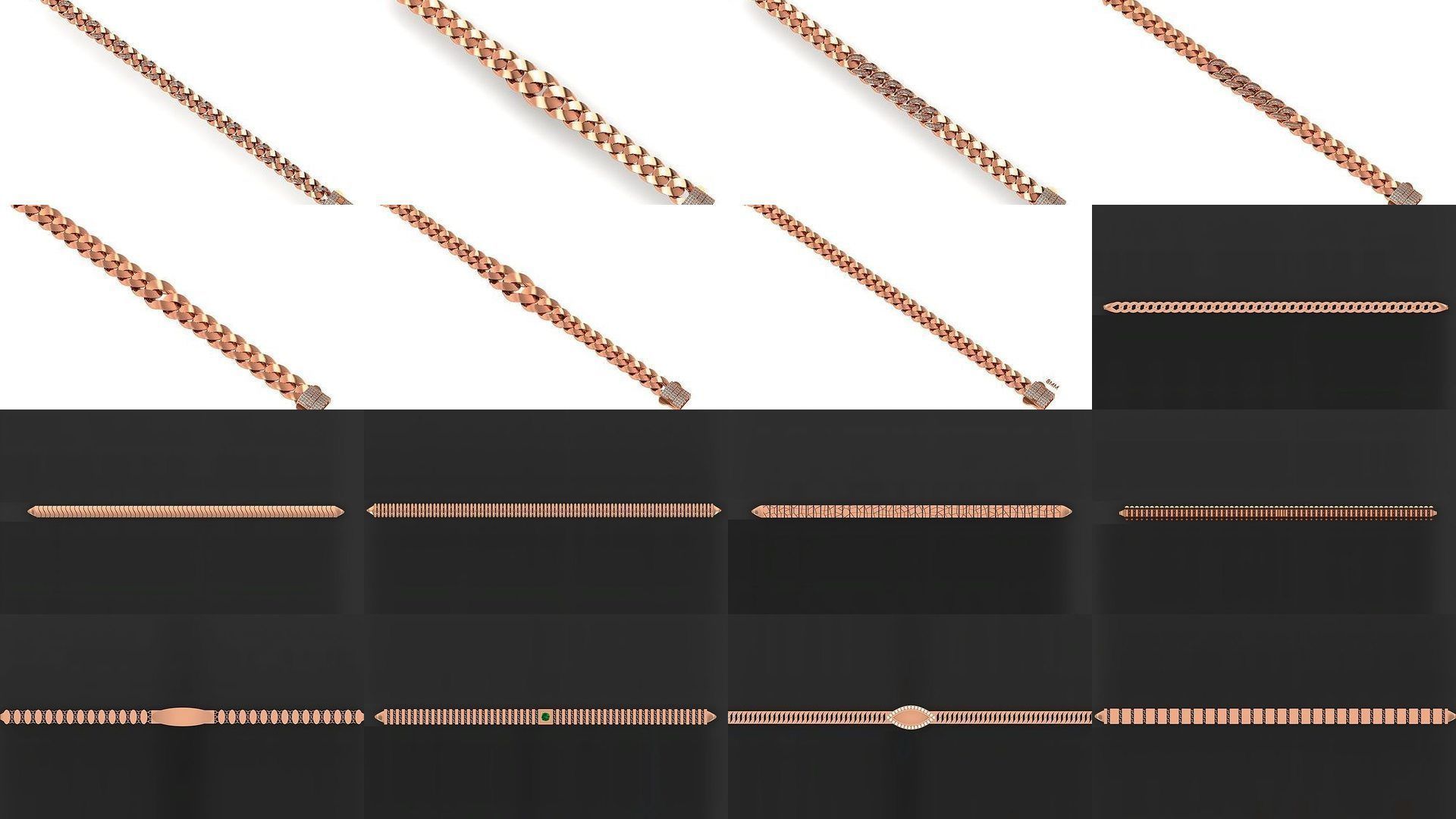 1200 Diamond Bracelet 3d models renders details 3D Model Collection_66