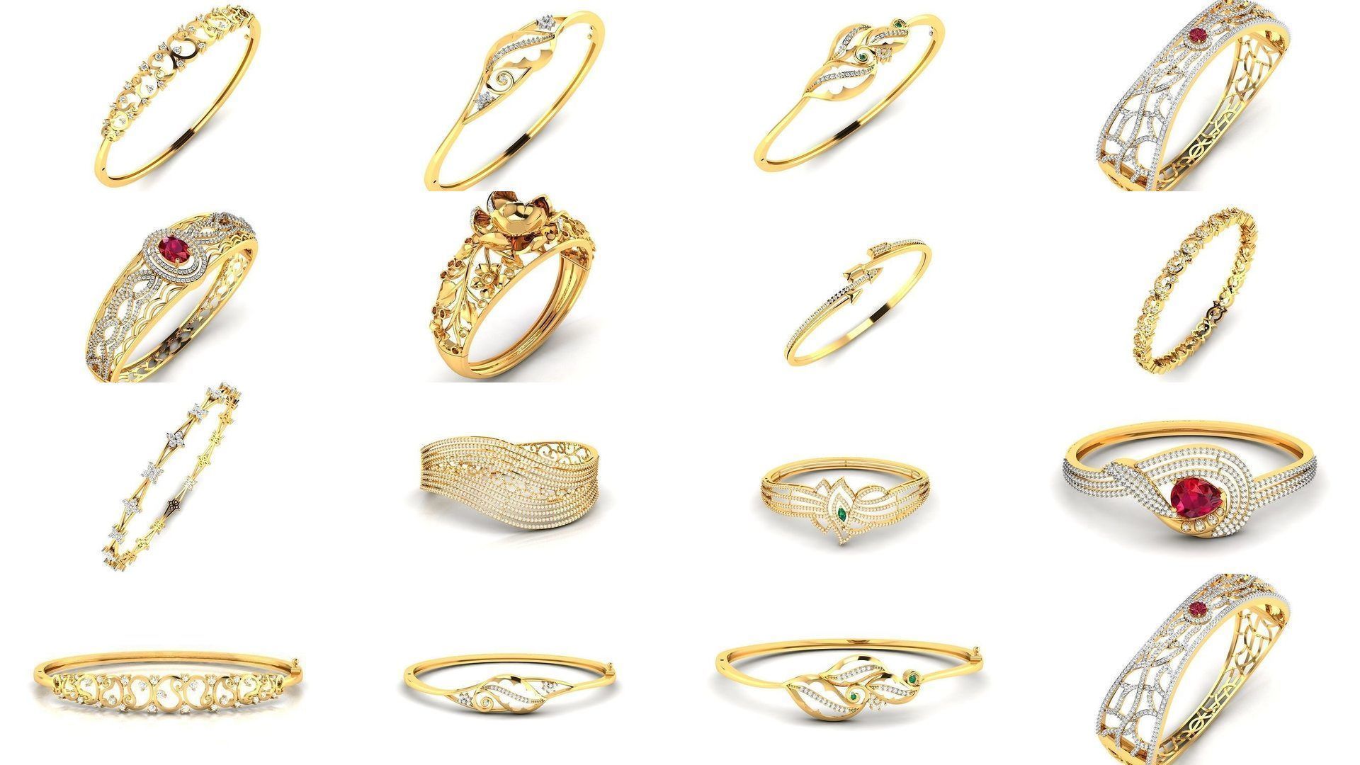 1200 Diamond Bracelet 3d models renders details 3D Model Collection_16