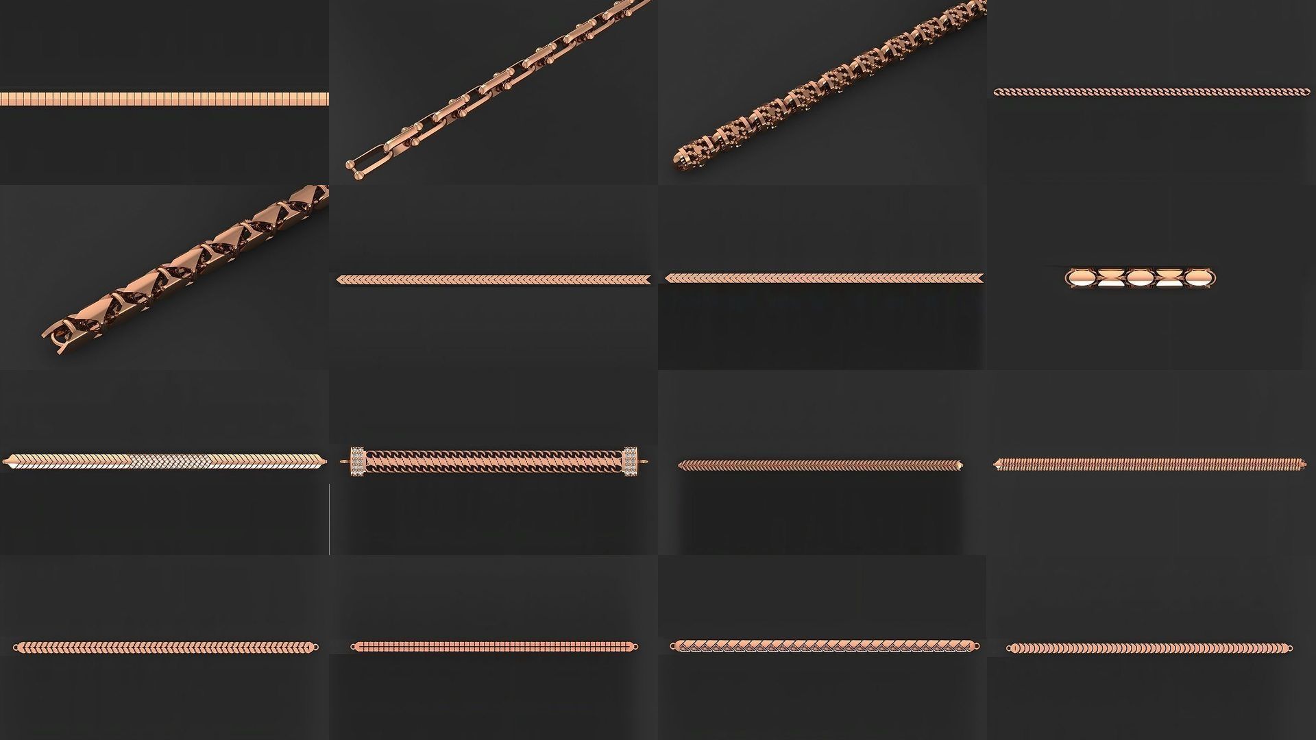 1200 Diamond Bracelet 3d models renders details 3D Model Collection_69