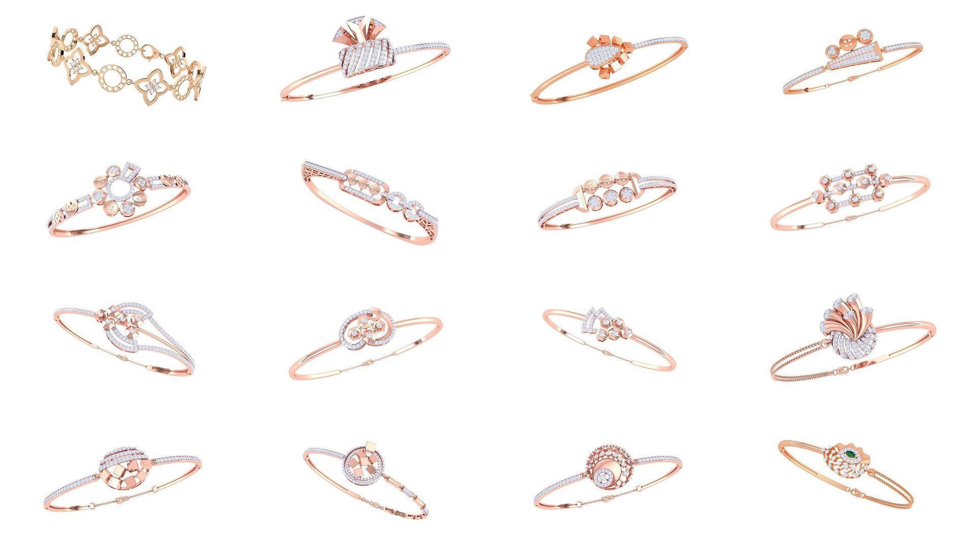 1200 Diamond Bracelet 3d models renders details 3D Model Collection_49