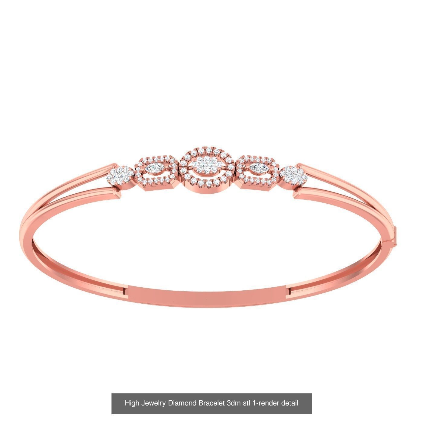 1200 Diamond Bracelet 3d models renders details 3D Model Collection_149