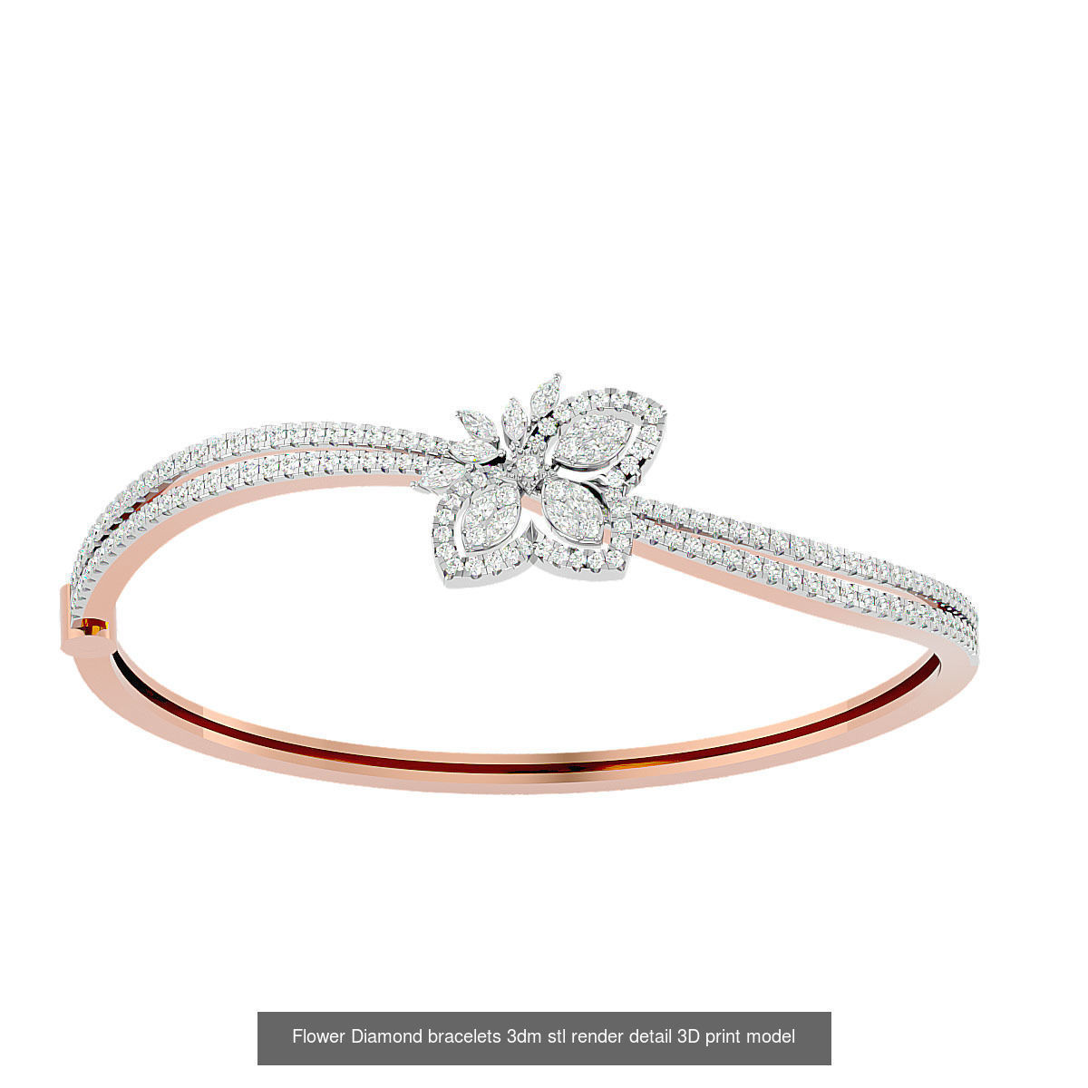 1200 Diamond Bracelet 3d models renders details 3D Model Collection_91