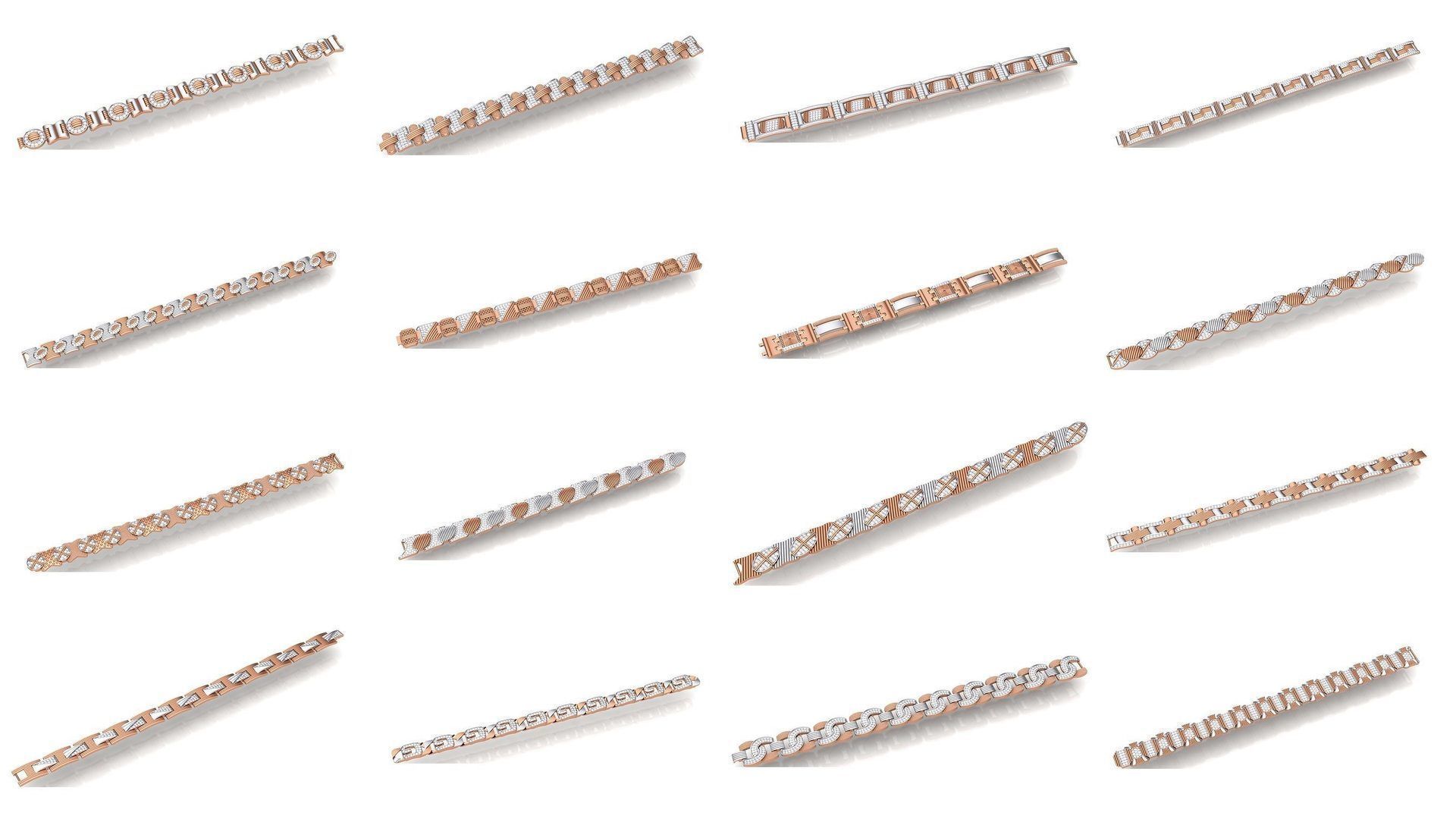 1200 Diamond Bracelet 3d models renders details 3D Model Collection_21