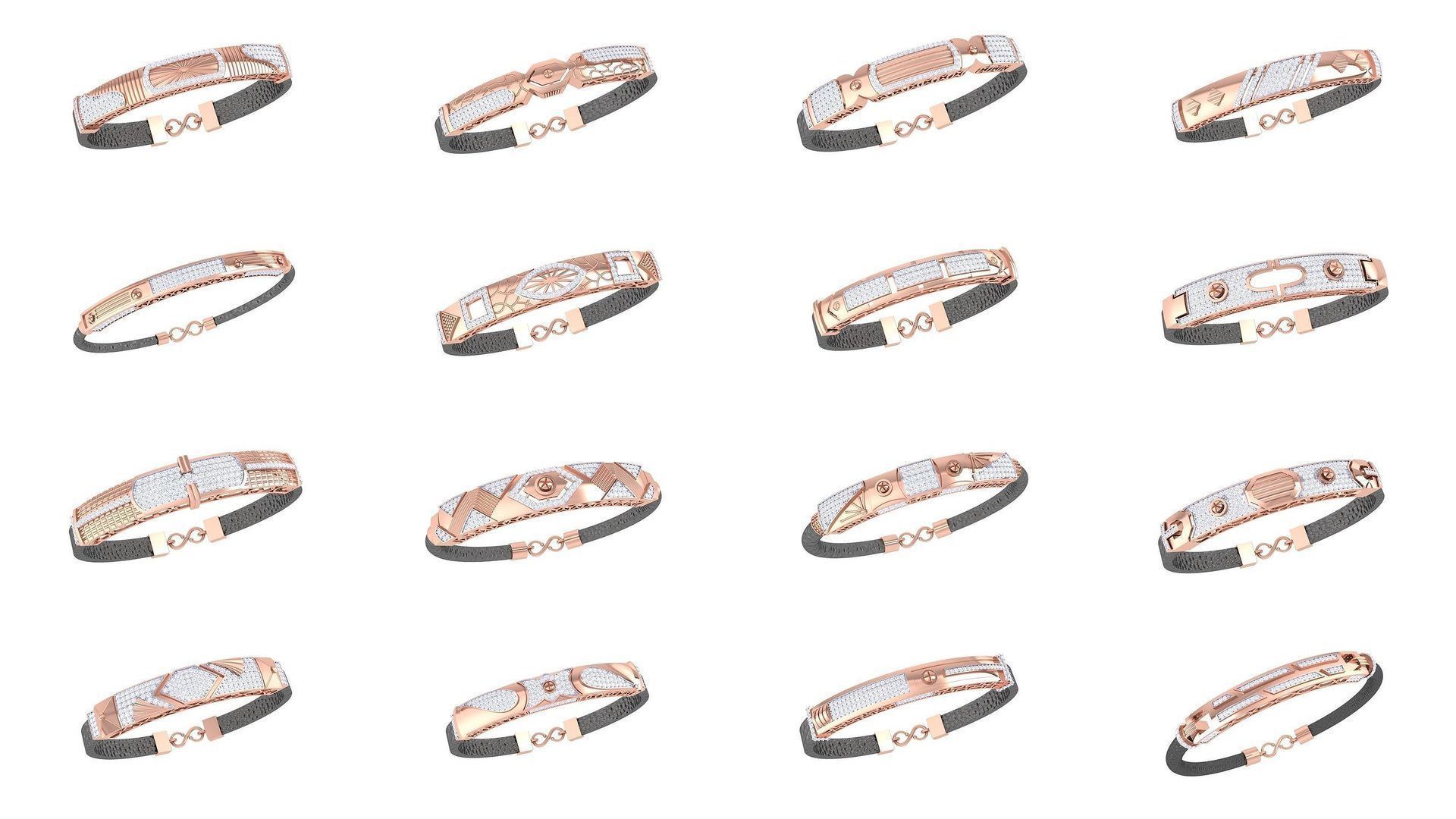 1200 Diamond Bracelet 3d models renders details 3D Model Collection_1