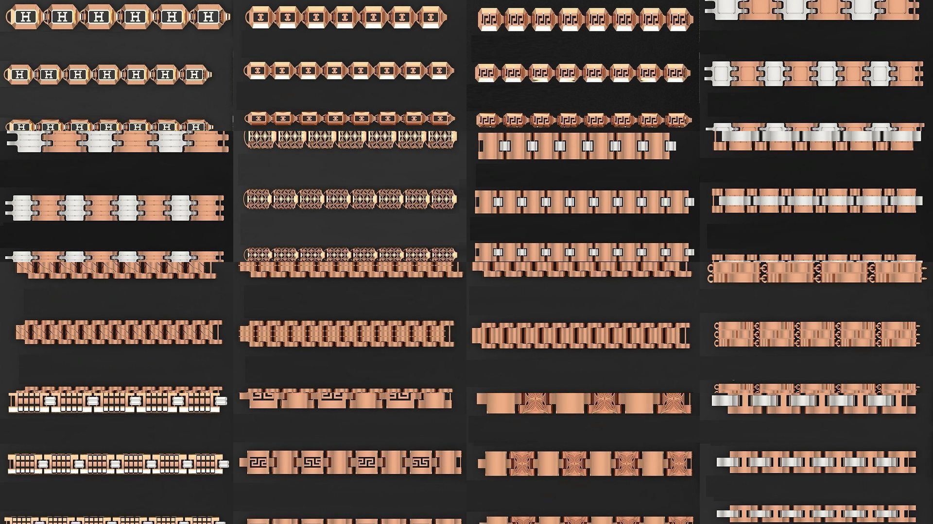 1200 Diamond Bracelet 3d models renders details 3D Model Collection_74