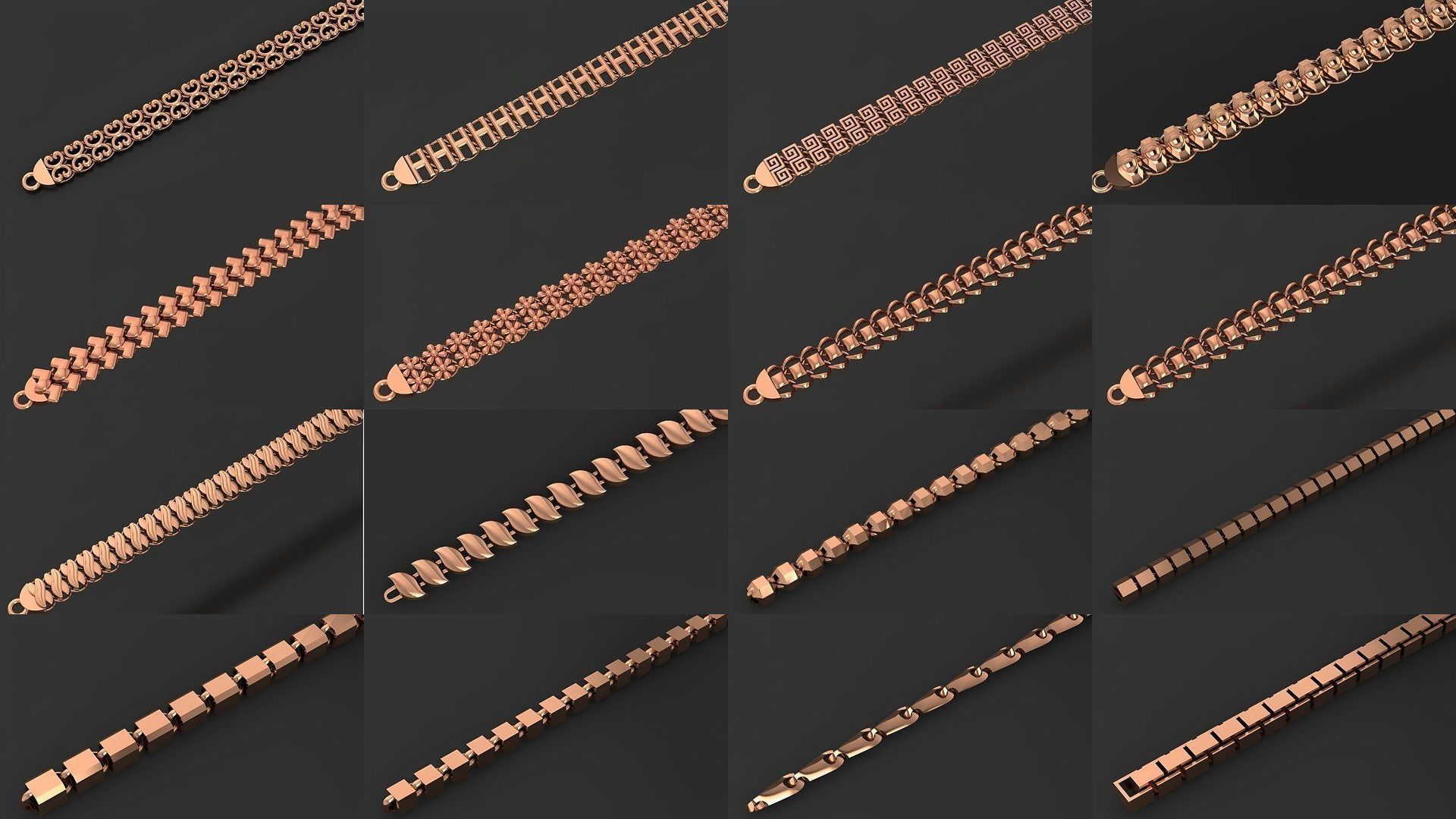 1200 Diamond Bracelet 3d models renders details 3D Model Collection_72