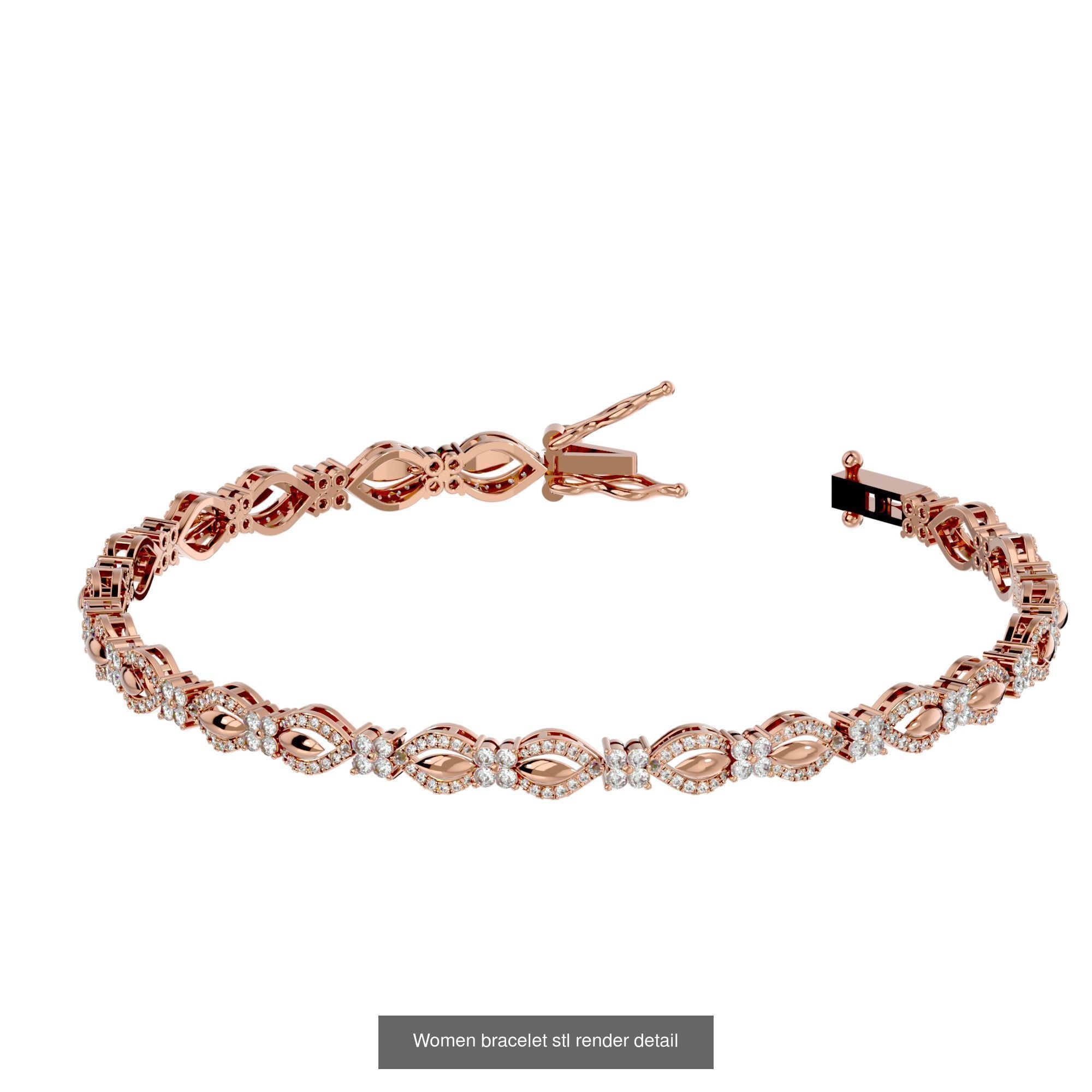 1200 Diamond Bracelet 3d models renders details 3D Model Collection_141