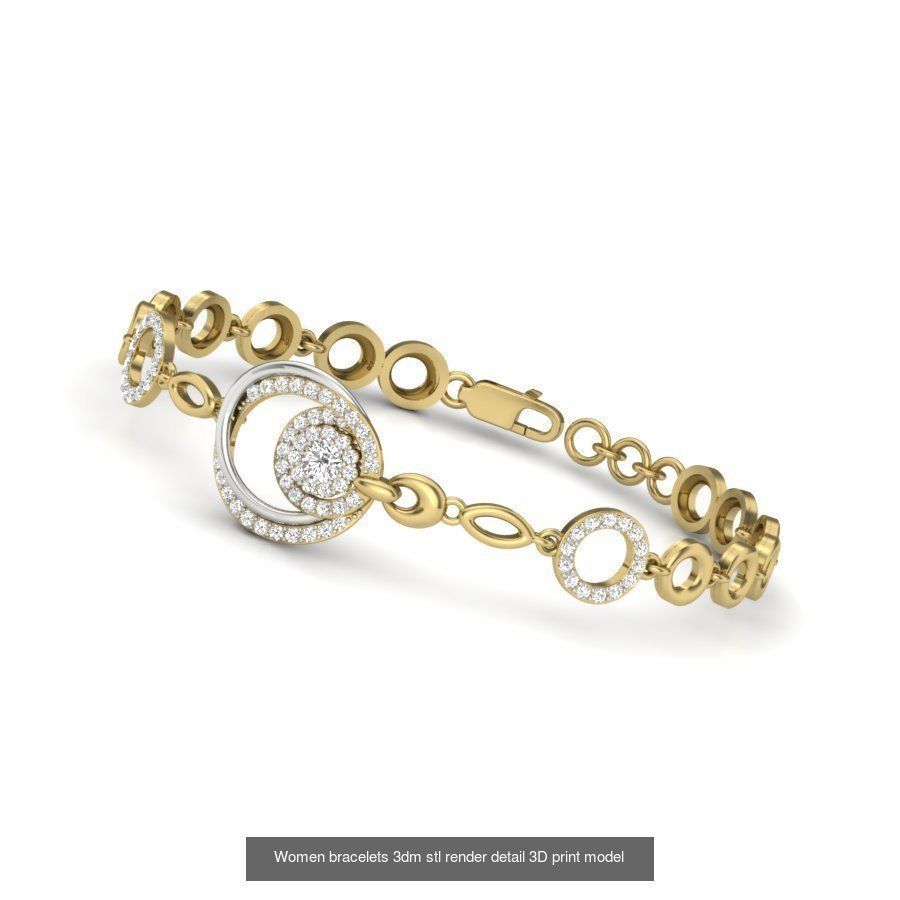 1200 Diamond Bracelet 3d models renders details 3D Model Collection_78