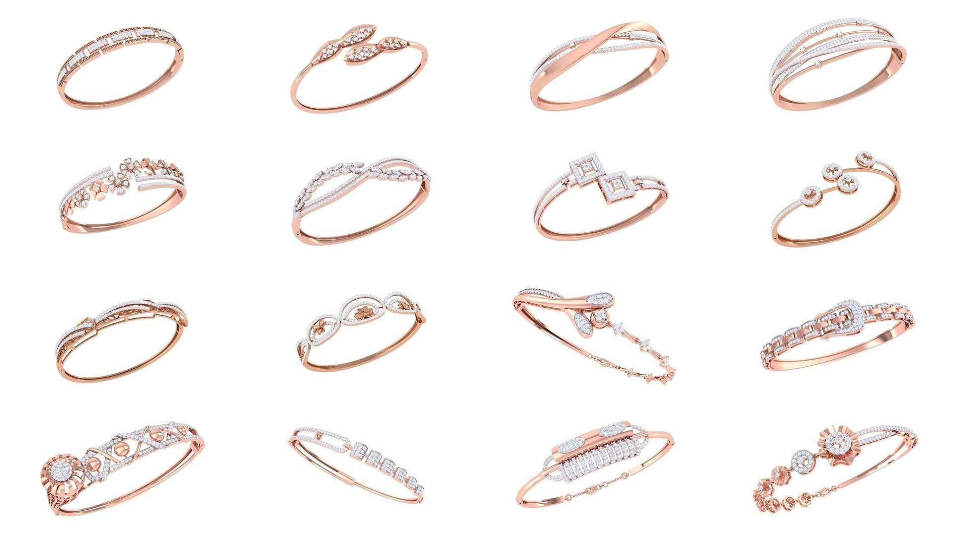 1200 Diamond Bracelet 3d models renders details 3D Model Collection_56