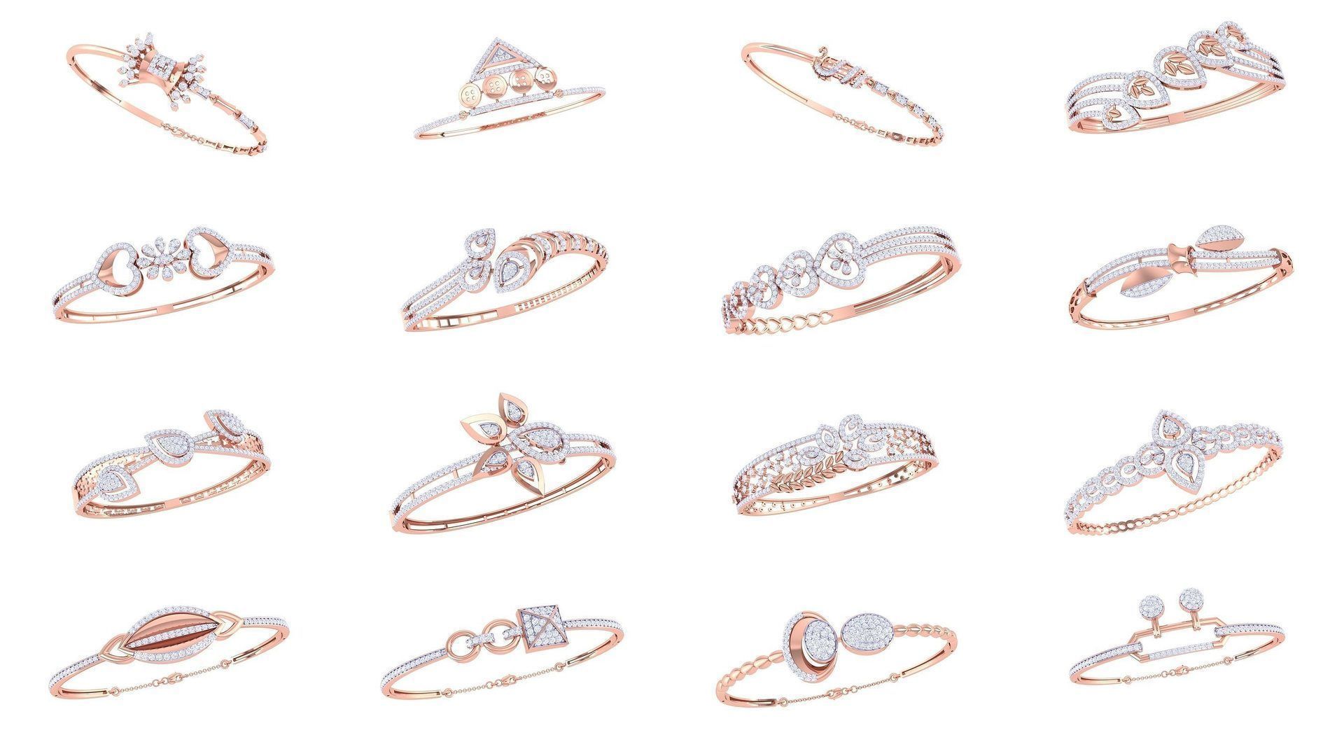 1200 Diamond Bracelet 3d models renders details 3D Model Collection_50