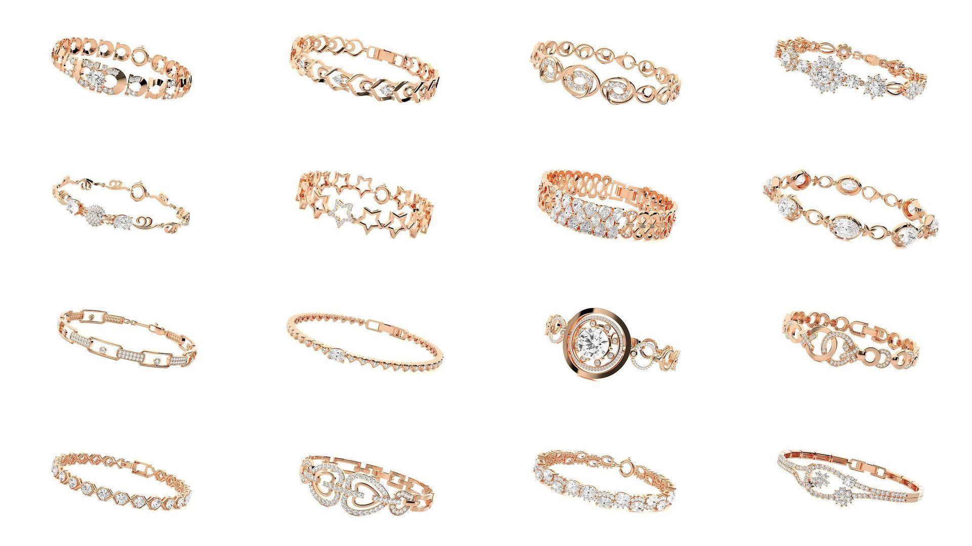 1200 Diamond Bracelet 3d models renders details 3D Model Collection_45