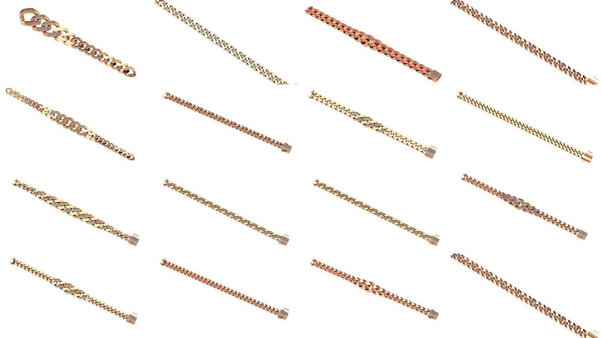 1200 Diamond Bracelet 3d models renders details 3D Model Collection_8