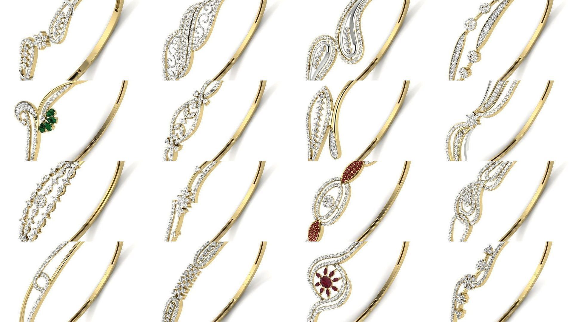 1200 Diamond Bracelet 3d models renders details 3D Model Collection_14