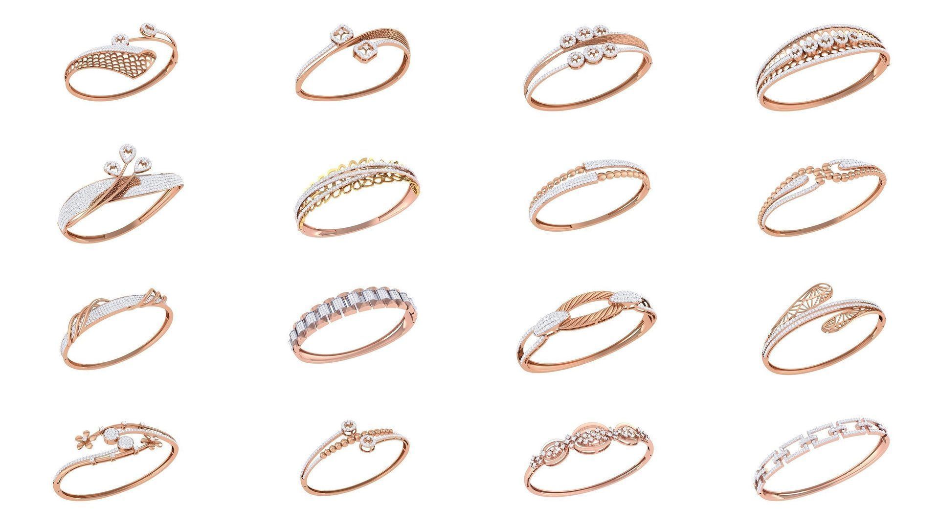 1200 Diamond Bracelet 3d models renders details 3D Model Collection_55