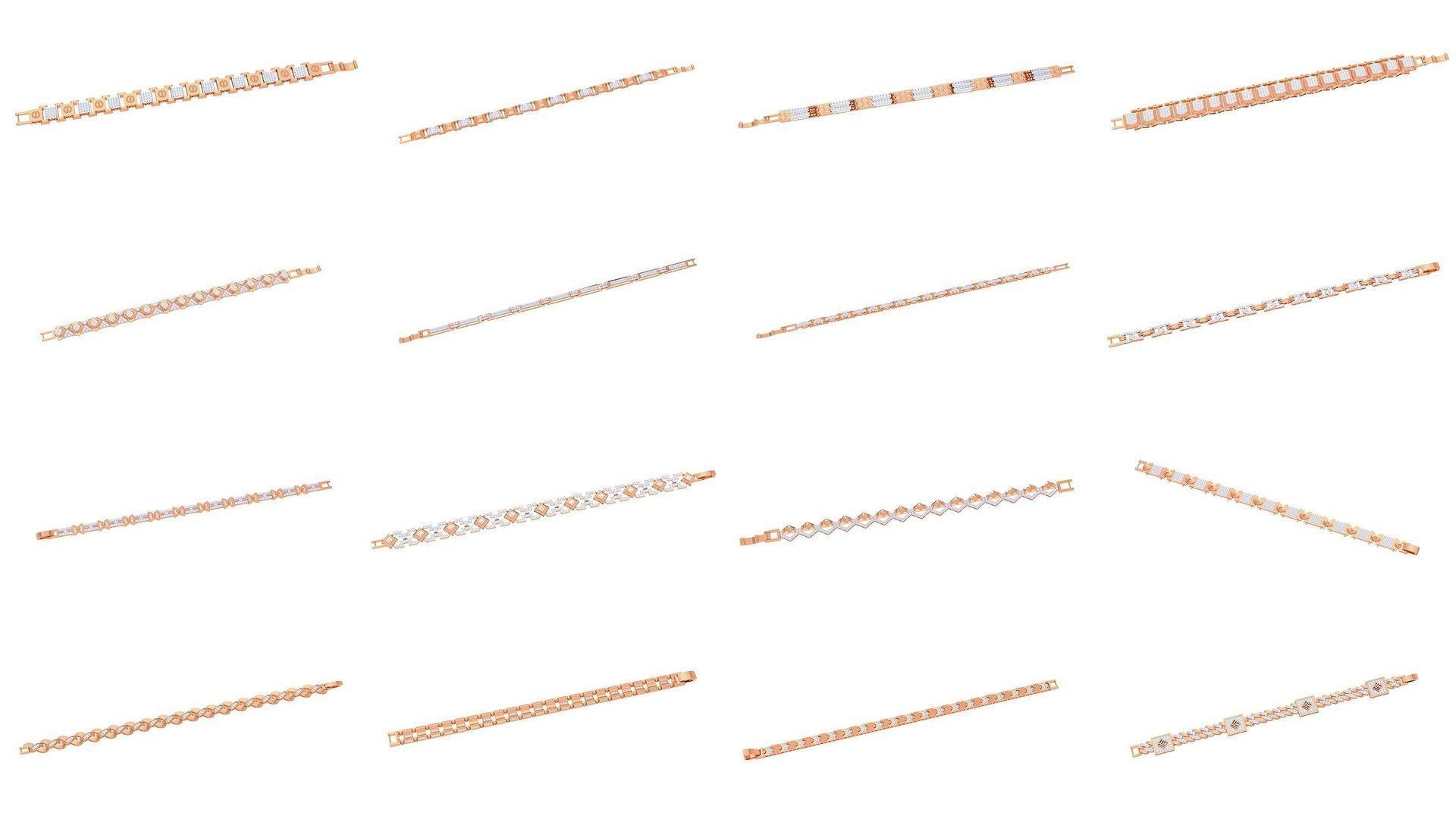 1200 Diamond Bracelet 3d models renders details 3D Model Collection_23