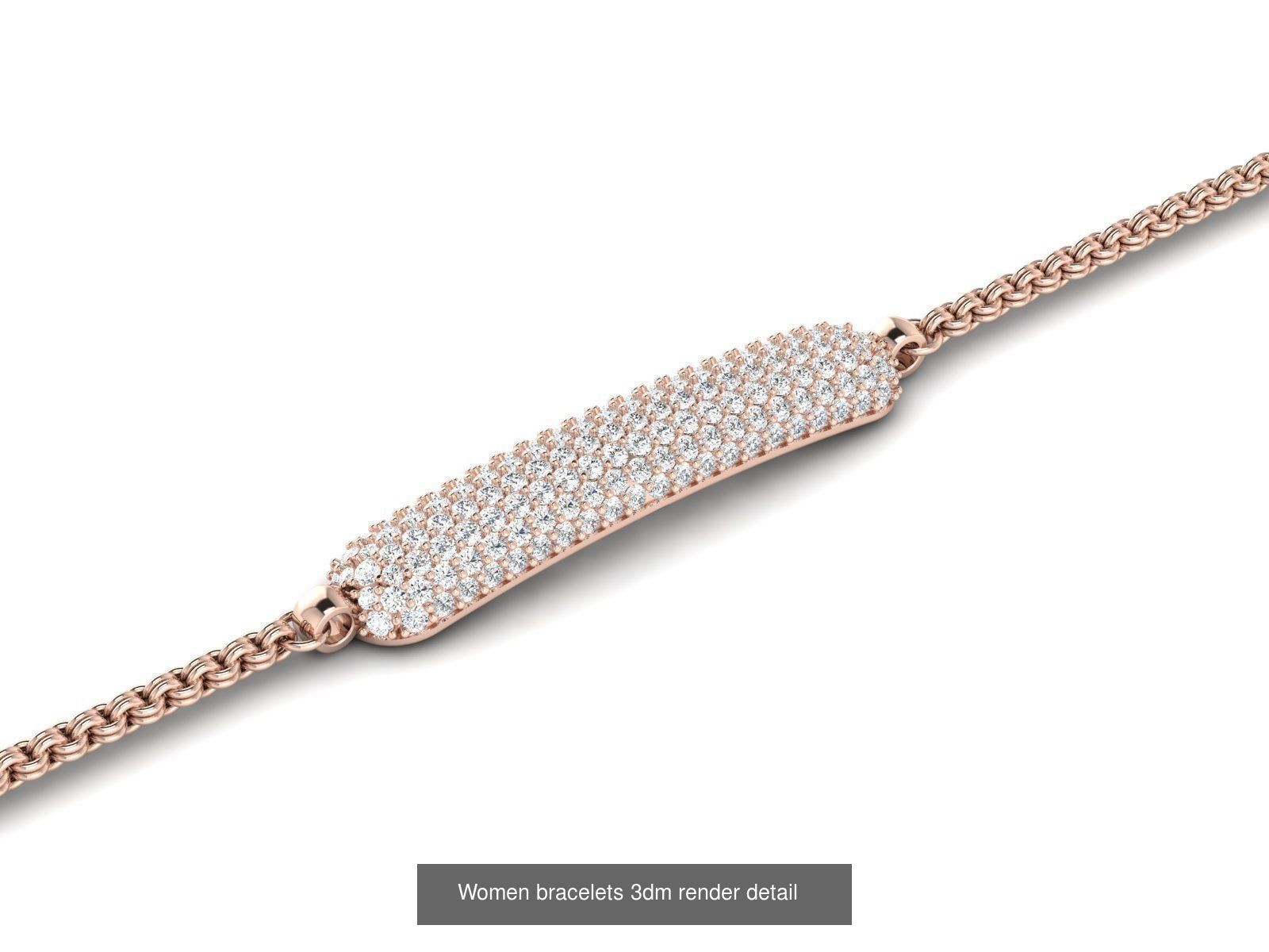 1200 Diamond Bracelet 3d models renders details 3D Model Collection_135