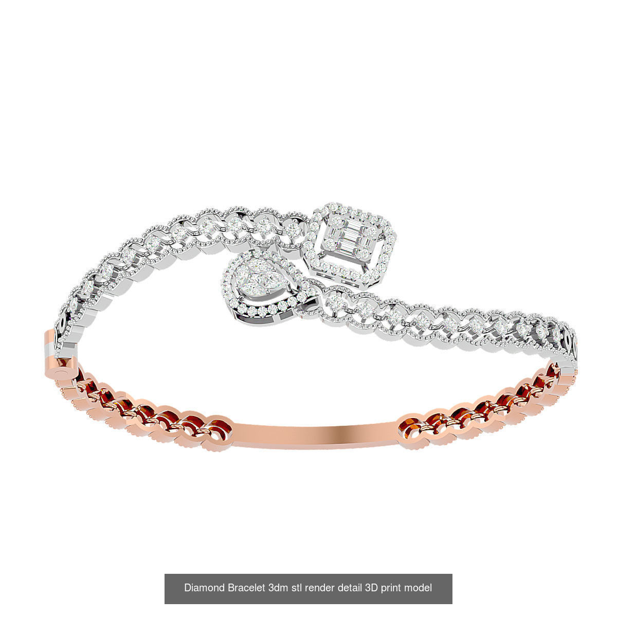 1200 Diamond Bracelet 3d models renders details 3D Model Collection_121