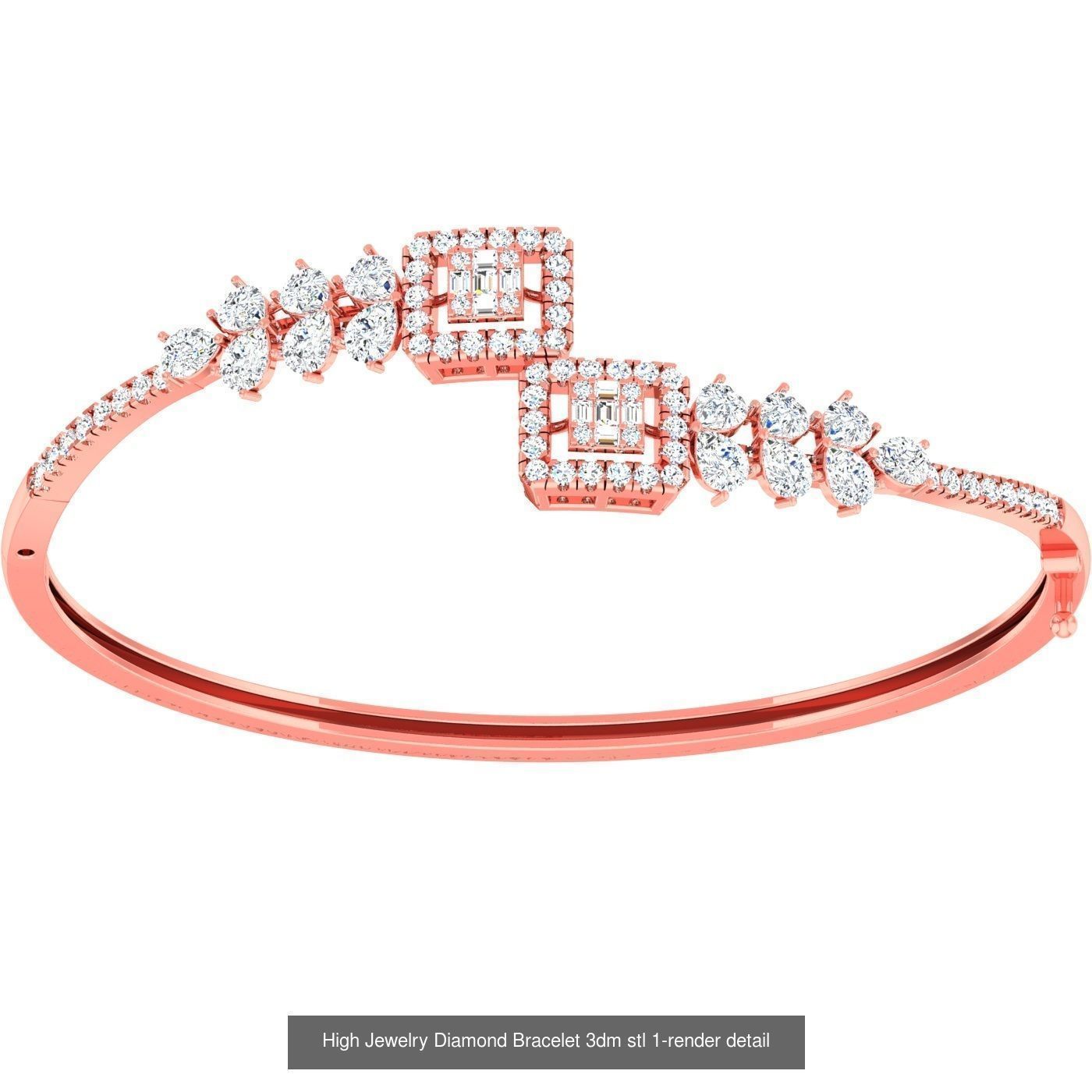 1200 Diamond Bracelet 3d models renders details 3D Model Collection_175