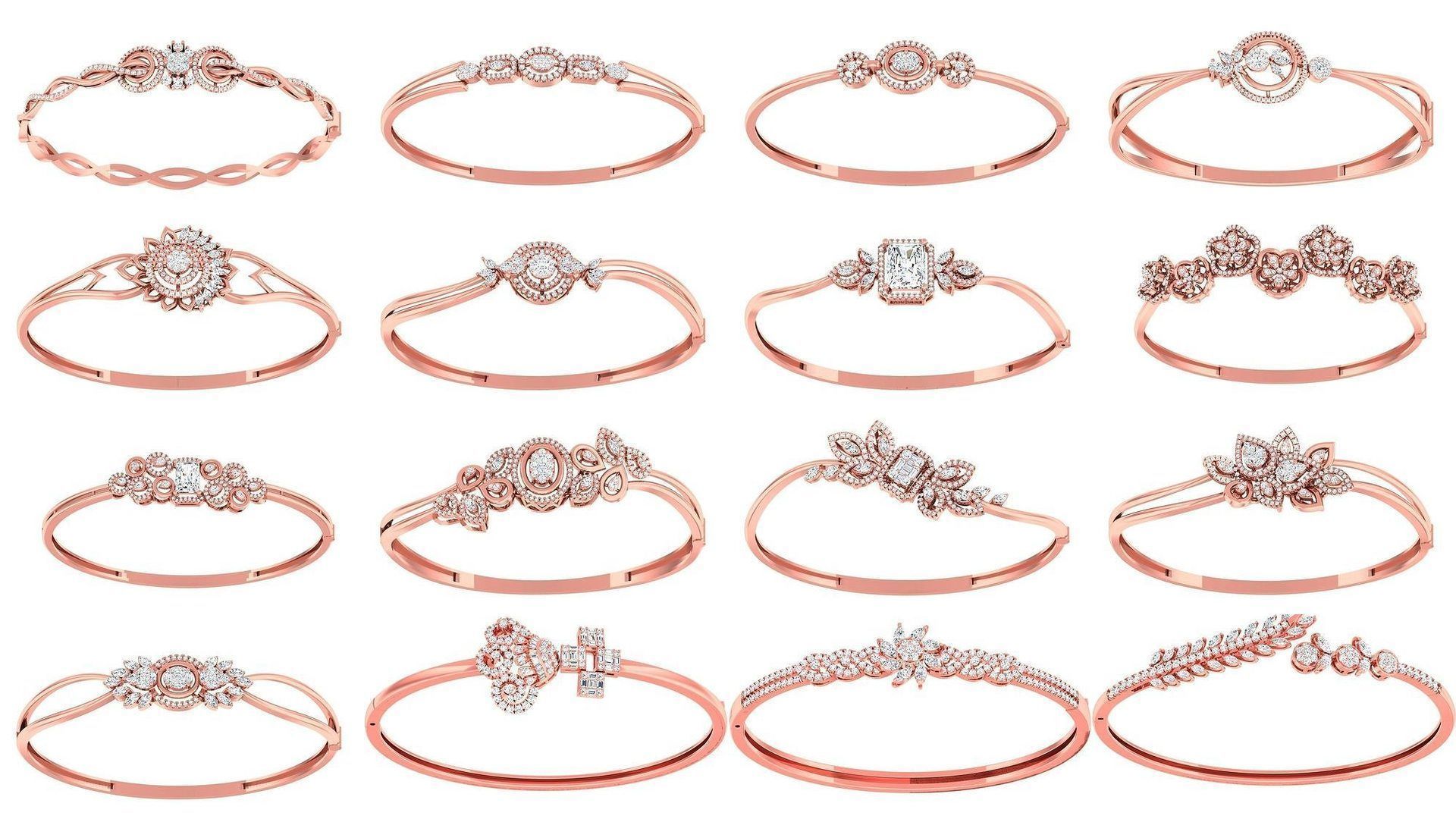 1200 Diamond Bracelet 3d models renders details 3D Model Collection_6