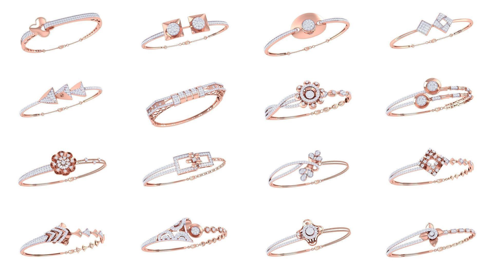 1200 Diamond Bracelet 3d models renders details 3D Model Collection_51