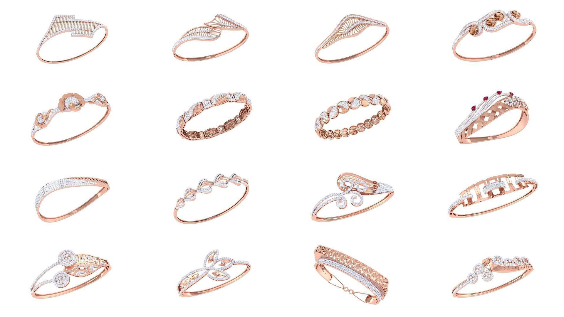 1200 Diamond Bracelet 3d models renders details 3D Model Collection_29