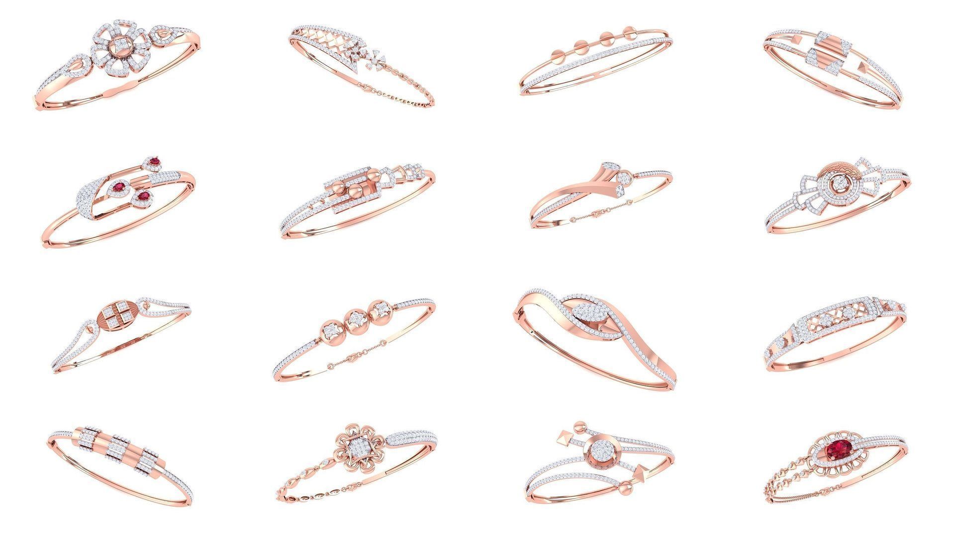 1200 Diamond Bracelet 3d models renders details 3D Model Collection_57