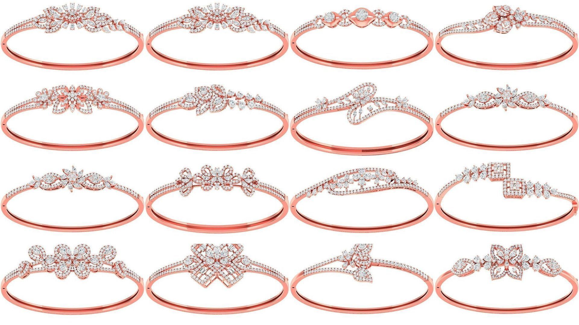 1200 Diamond Bracelet 3d models renders details 3D Model Collection_9