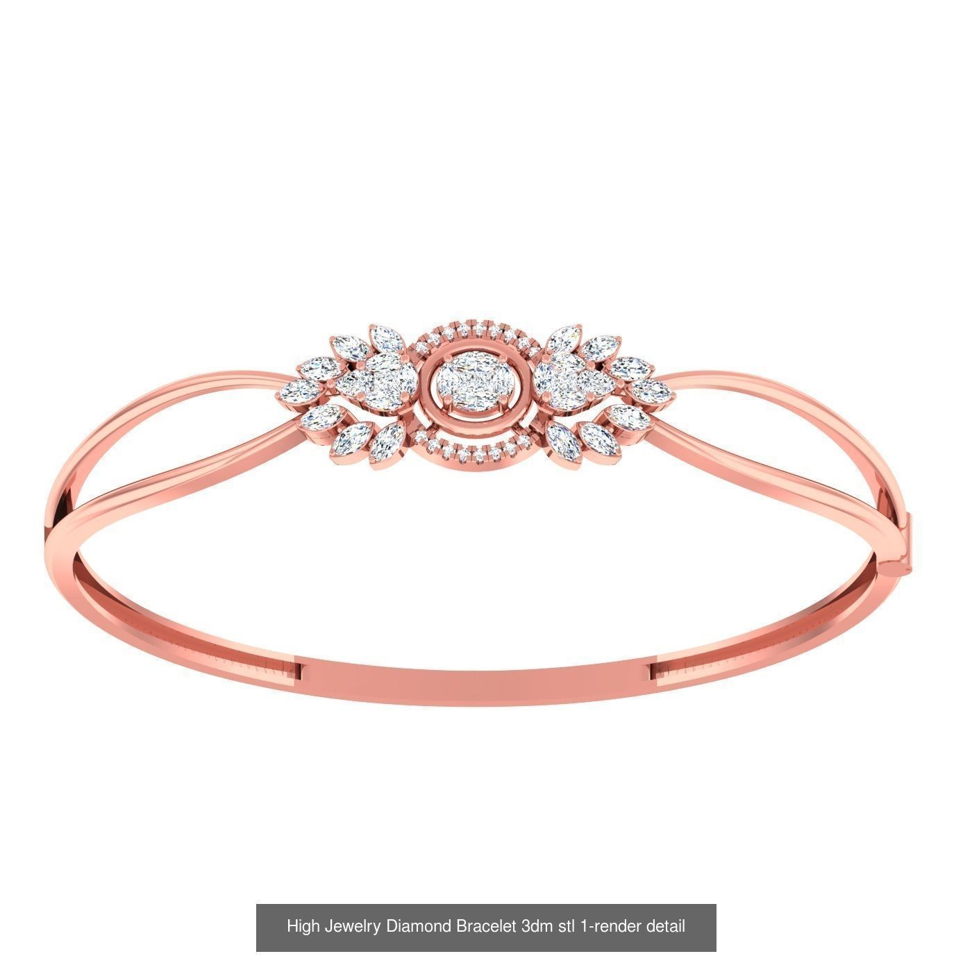 1200 Diamond Bracelet 3d models renders details 3D Model Collection_160