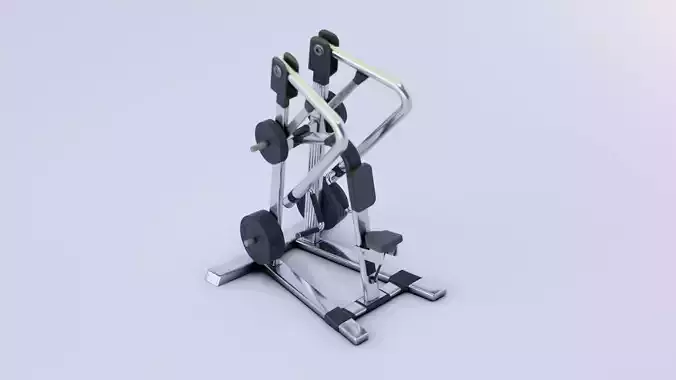 Seated Row Machine Low-poly 3D model