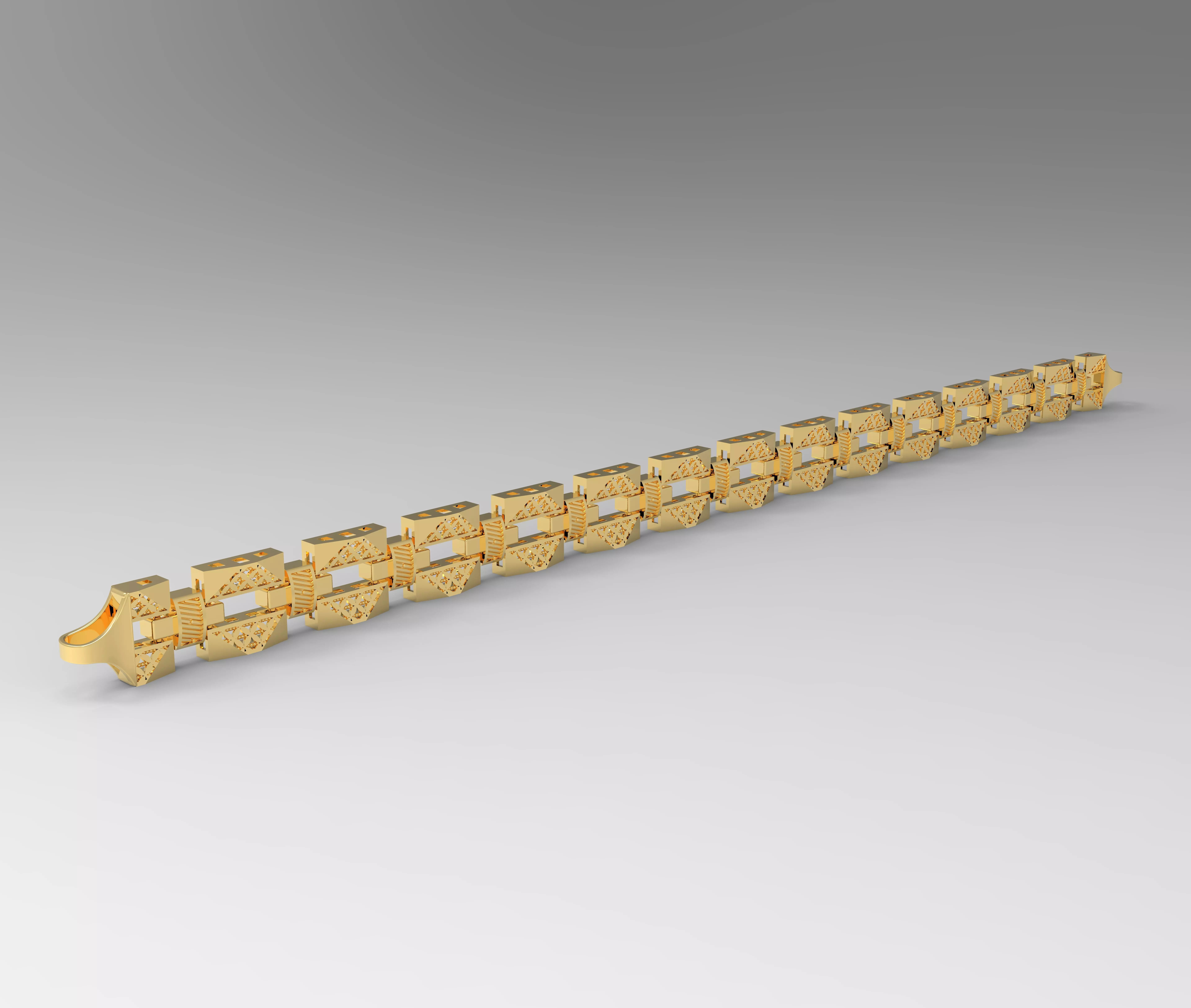 8 5 mm desenli bileklik 3D print model_0