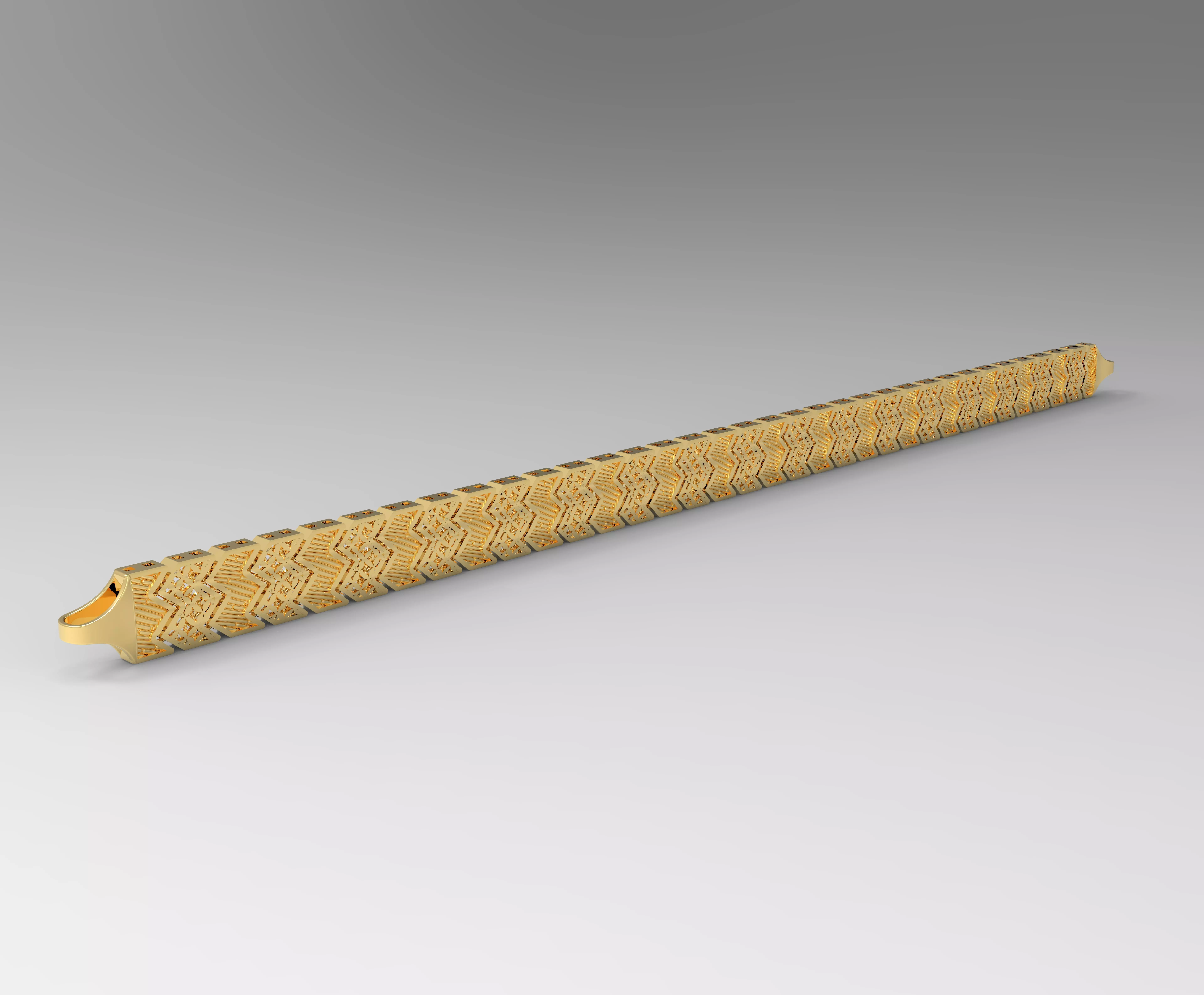 8 mm desenli bileklik 3D print model_0