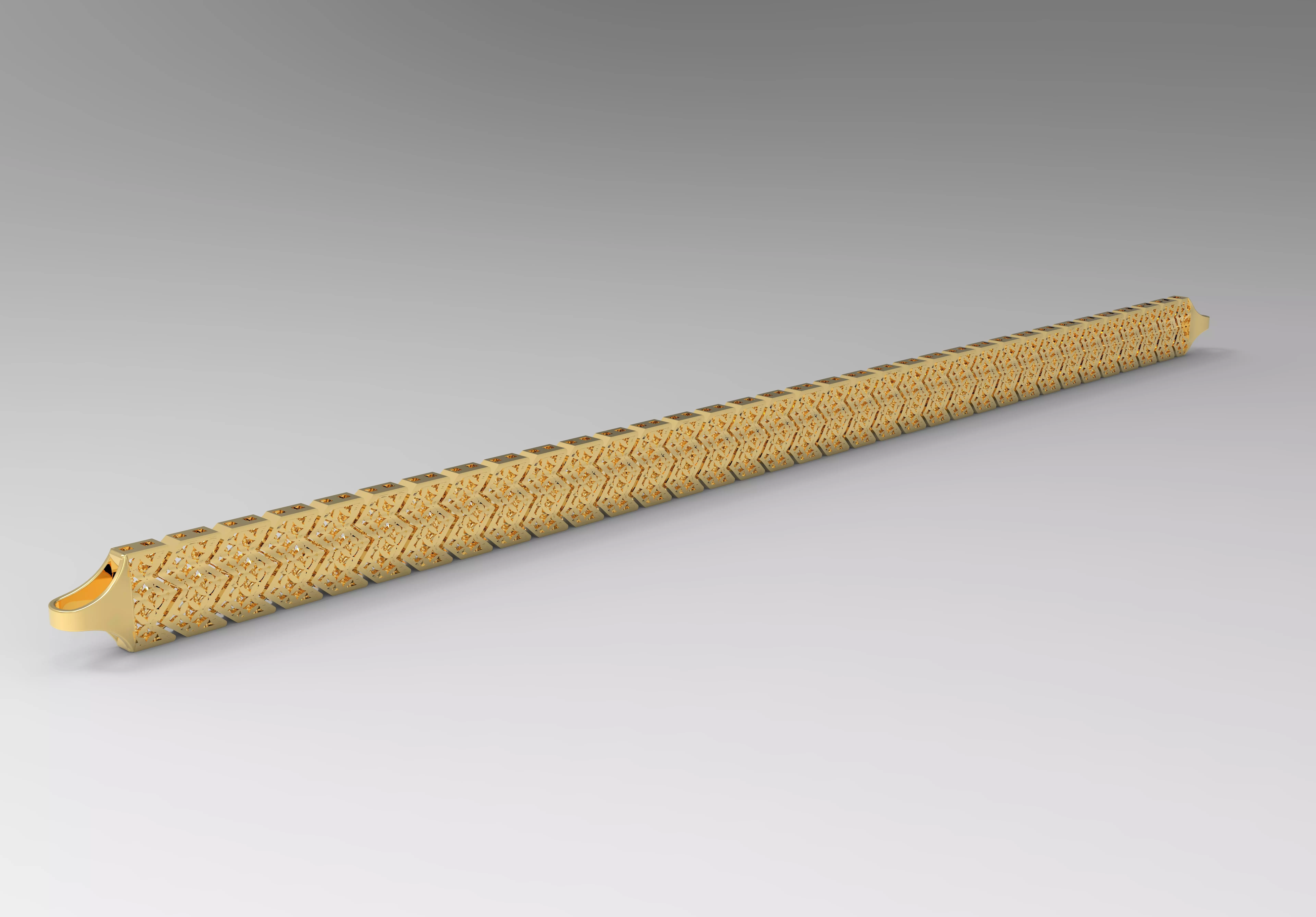 8 mm desenli bileklik 3D print model_0