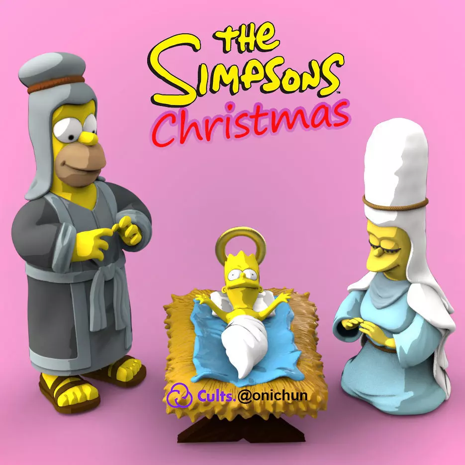 The simpsons Crhistmas - los simpsons navidad 3D print model