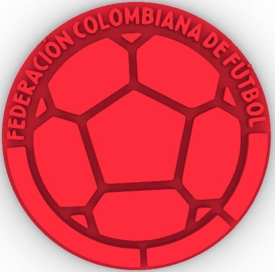 Federacion de futbol de Colombia logo Soccer Colombia 3D print model_3